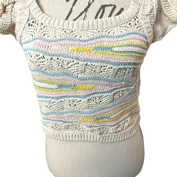 Zara Multicolor Knit Crop Top - Picture 7 of 15